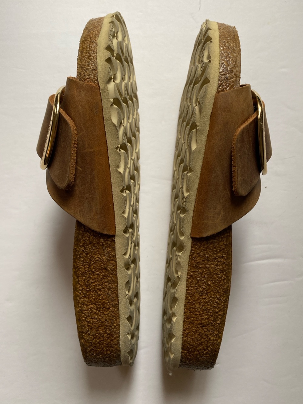 EUC Birkenstock Madrid Big Buckle Oiled Leather in Antique Cognac size 35 - Picture 6 of 6